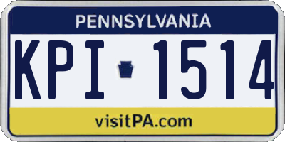 PA license plate KPI1514