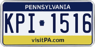 PA license plate KPI1516