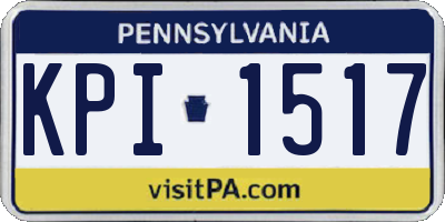 PA license plate KPI1517
