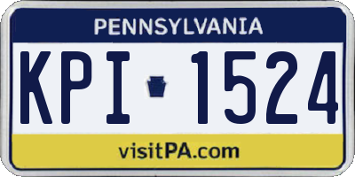 PA license plate KPI1524