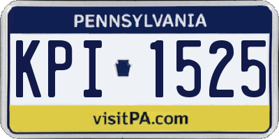 PA license plate KPI1525