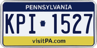 PA license plate KPI1527