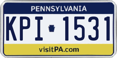 PA license plate KPI1531