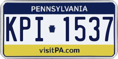 PA license plate KPI1537