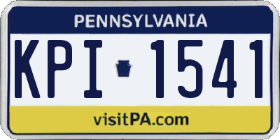 PA license plate KPI1541