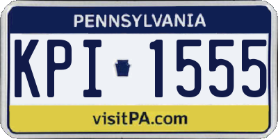 PA license plate KPI1555