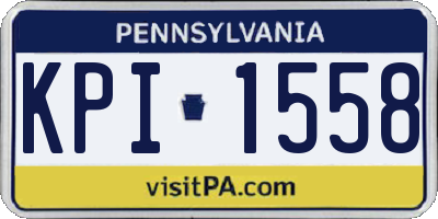 PA license plate KPI1558
