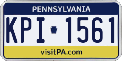 PA license plate KPI1561