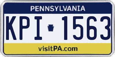 PA license plate KPI1563