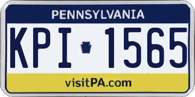 PA license plate KPI1565