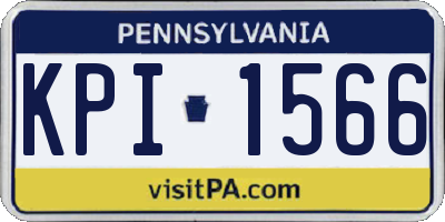 PA license plate KPI1566