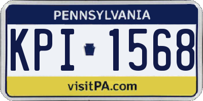 PA license plate KPI1568