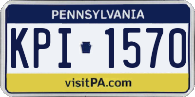 PA license plate KPI1570