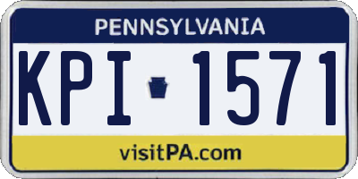 PA license plate KPI1571