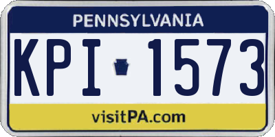 PA license plate KPI1573