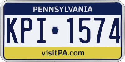 PA license plate KPI1574