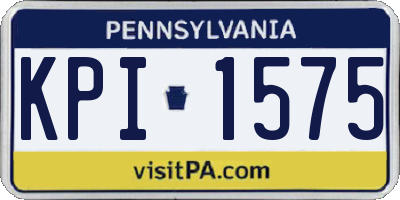 PA license plate KPI1575