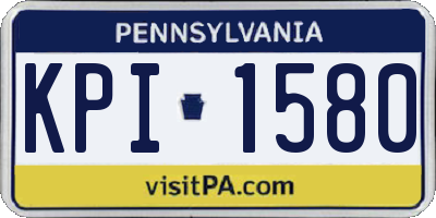 PA license plate KPI1580