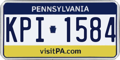 PA license plate KPI1584