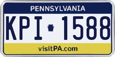 PA license plate KPI1588