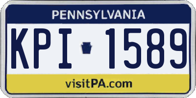 PA license plate KPI1589