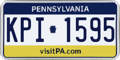 PA license plate KPI1595