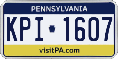 PA license plate KPI1607