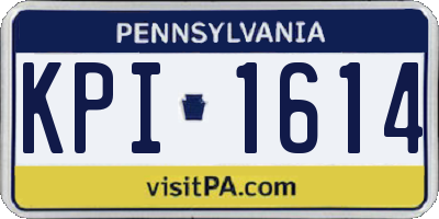 PA license plate KPI1614