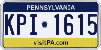 PA license plate KPI1615