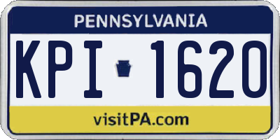 PA license plate KPI1620