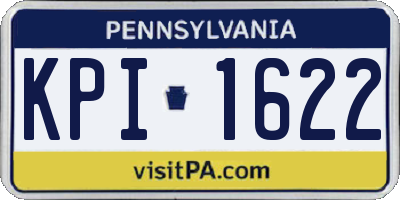 PA license plate KPI1622