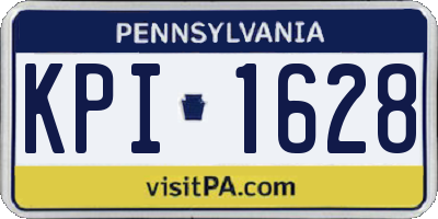 PA license plate KPI1628