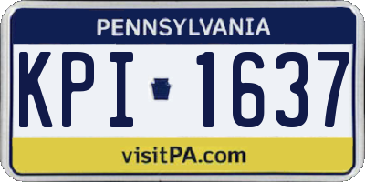 PA license plate KPI1637