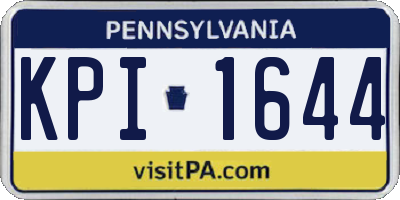PA license plate KPI1644