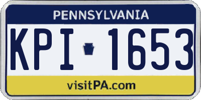 PA license plate KPI1653