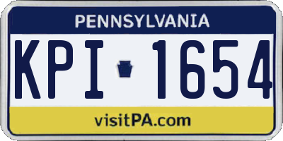PA license plate KPI1654