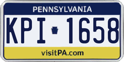 PA license plate KPI1658