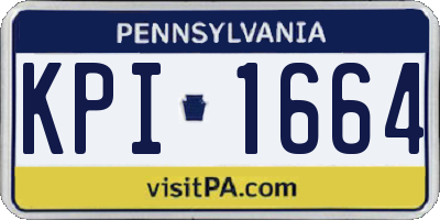 PA license plate KPI1664