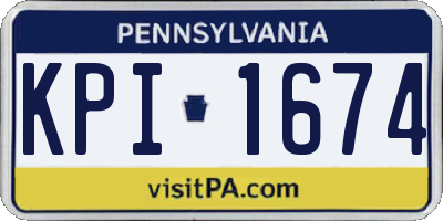 PA license plate KPI1674