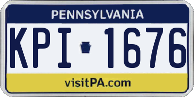 PA license plate KPI1676