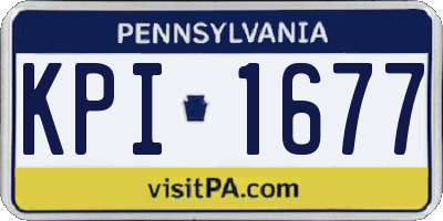 PA license plate KPI1677