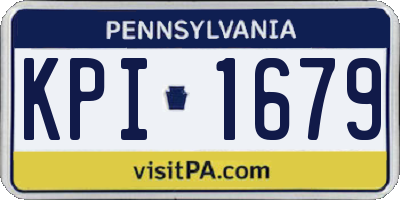 PA license plate KPI1679
