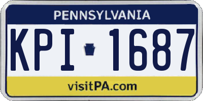 PA license plate KPI1687