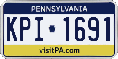 PA license plate KPI1691