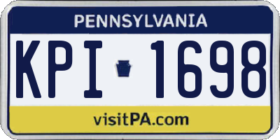 PA license plate KPI1698
