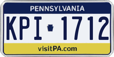 PA license plate KPI1712