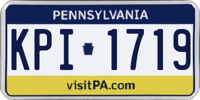 PA license plate KPI1719