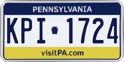 PA license plate KPI1724