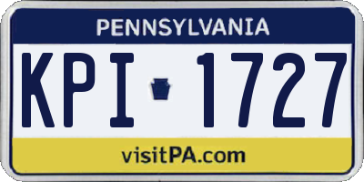 PA license plate KPI1727