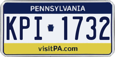 PA license plate KPI1732